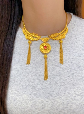 黄金包银项链女婚嫁秀禾项链精致