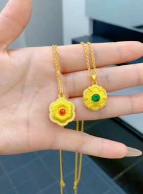 古法黄金包银麻花项链轻奢锁骨链