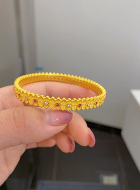 黄金包银手镯女款时尚气质款