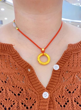 金包银吊坠祥云乾坤圈金包银