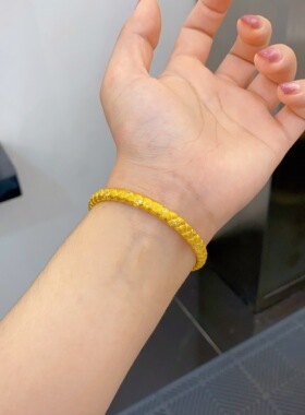 黄金包银手镯女款时尚气质款