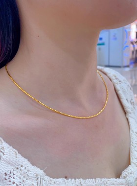 金包银项链女款蛇骨链项圈送女友