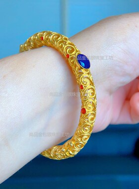 金包银花丝手镯时尚女款潮