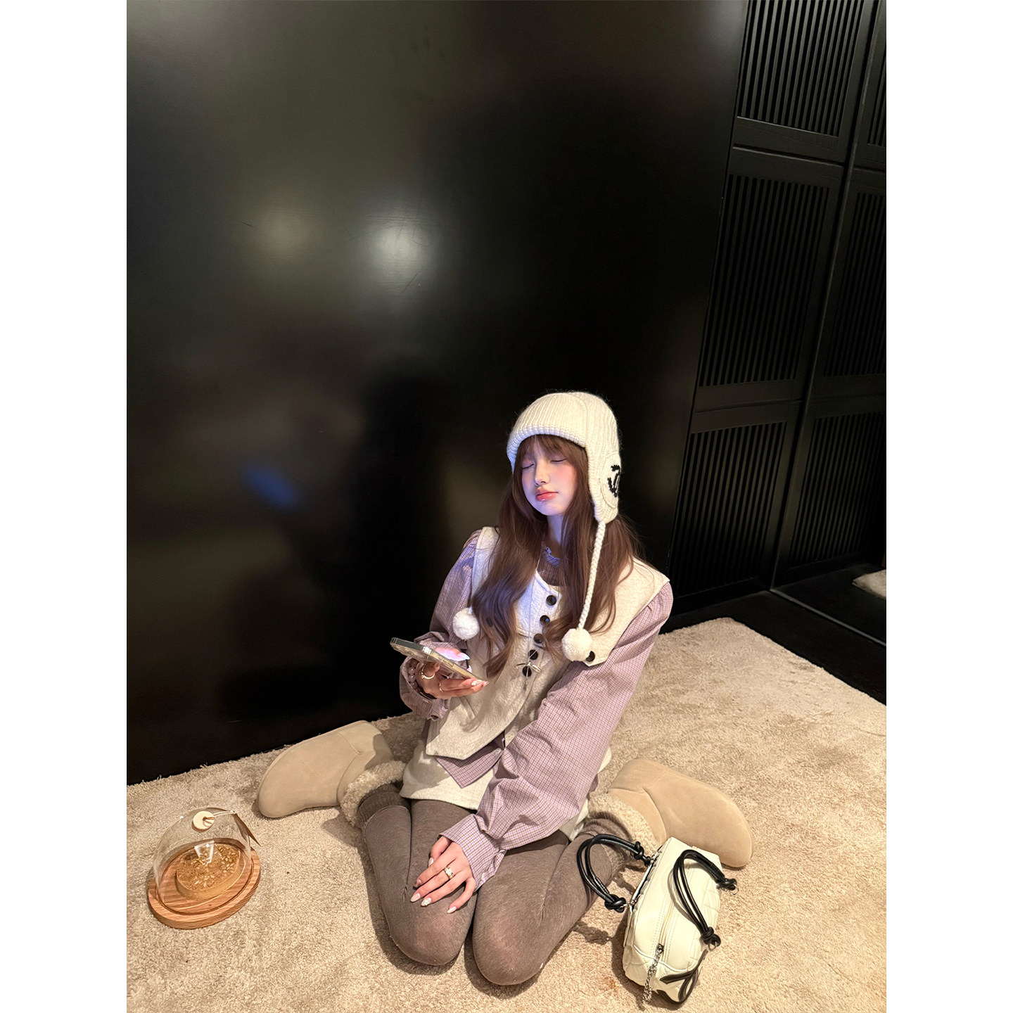 aaaaxbbb 首尔瞬光 韩系设计感马甲花边衬衫短裙A字裙叠穿三件套,淘宝优惠券,粉丝福利购,淘宝优惠卷