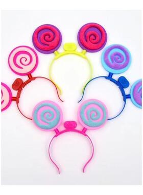 发光头箍演唱会头饰带灯牛角发箍