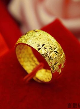 越南沙金戒指女古法传承