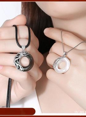 平安扣吊坠男女款仿玉石项链手工