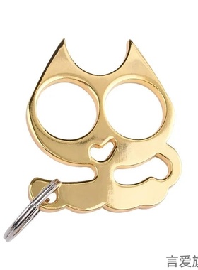 独特大眼猫指环钥匙环指虎指环卡