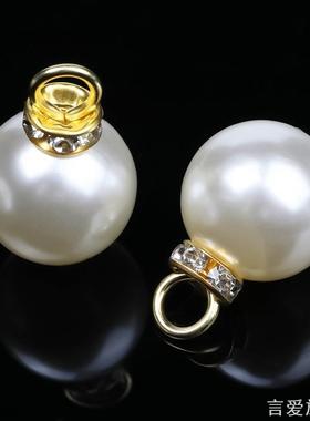 花瓣仿珍珠小滴溜随心挂石吊坠