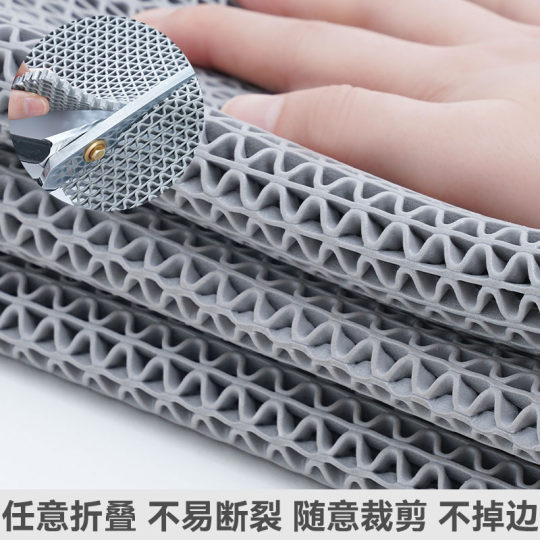 Customized commercial floor mats for outdoor doorways, cuttable carpets, plastic bathroom waterproof and non-slip floor mats, hollow water-proof mats