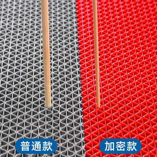 Customized commercial floor mats for outdoor doorways, cuttable carpets, plastic bathroom waterproof and non-slip floor mats, hollow water-proof mats