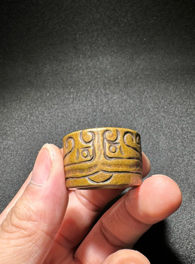 纯铜财神戒指活口可调节个性创意小众设计感指环