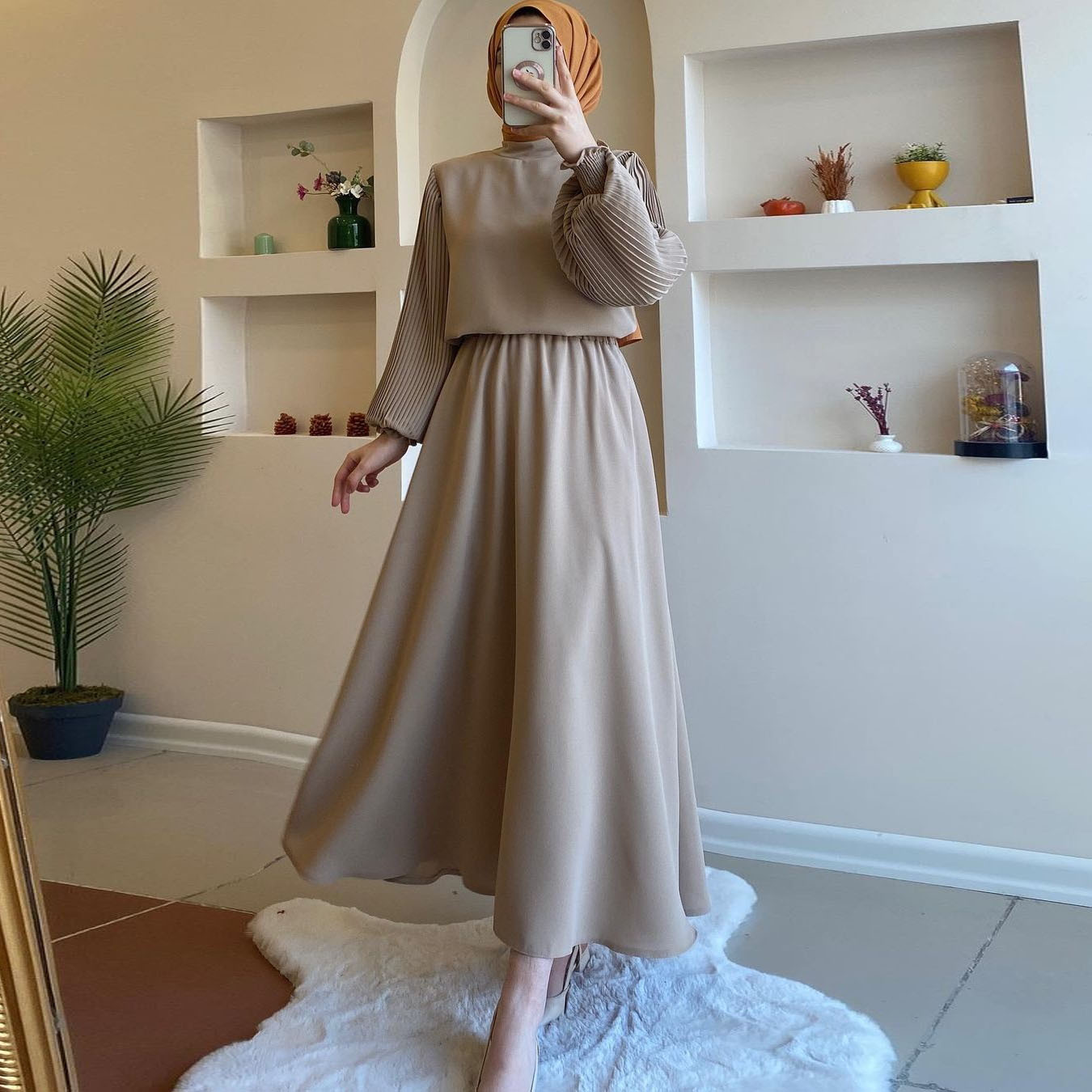 中东系带长连衣裙Middle Eastern Arab lace up dress long skirt - 图2