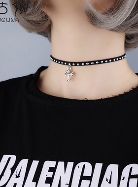 黑色choker项圈项链女颈带颈链短款小众锁骨链潮项链脖子饰品脖链