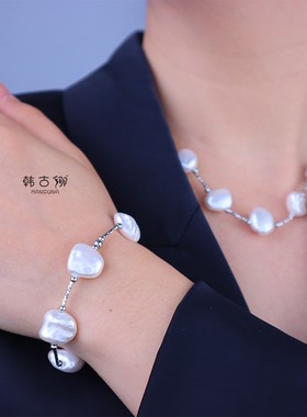 巴洛克项链女款满天星异形珠锁骨链高级感气质颈链百搭新中式饰品