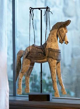 安妮家居欧洲吊线木马装饰摆件