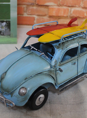 美式风汽车塔克网咖自助餐厅模型