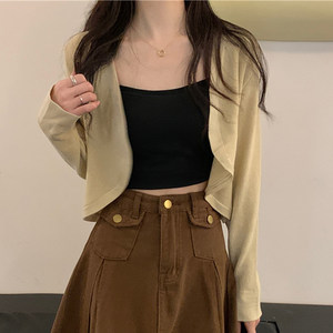 KP真维斯女装夏季薄款韩版休闲开衫斜领修身时尚百搭针织衫上衣