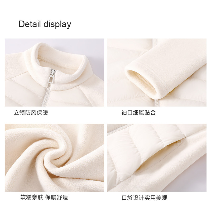 NOW真维斯黑色夹棉轻薄外套女2026新款秋冬修身羽绒服冲锋衣内胆,淘宝优惠券,粉丝福利购,淘宝优惠卷