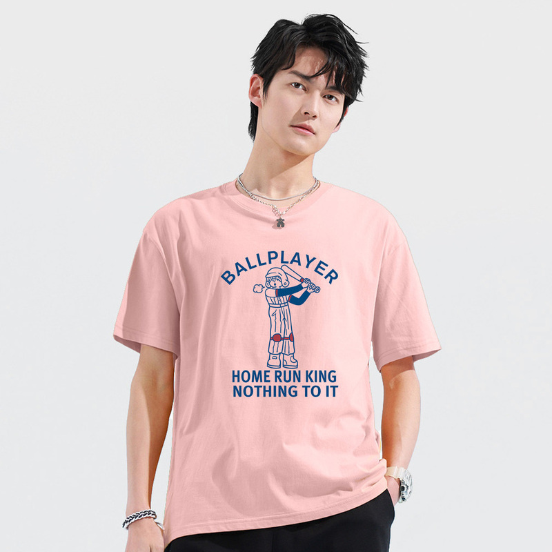 真维斯官方旗舰店JR真维斯男装2022春夏新款纯棉圆领印花潮流休闲字母短袖T恤上衣1