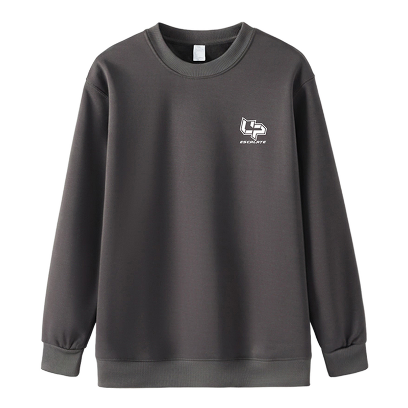 DY真维斯男款2025年冬季加绒保暖圆领卫衣潮流印花休闲舒适上衣