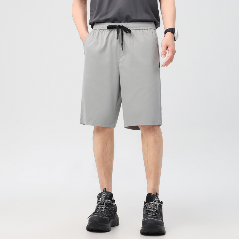 JW真维斯男装2025春季新款 潮流男款松紧抽绳腰头简约直筒五分裤