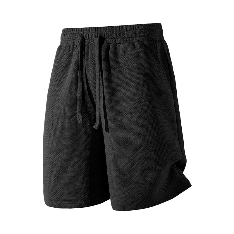 GV真维斯男士运动短裤夏季新款大码黑色提花裤子休闲直筒裤男装C,淘宝优惠券,粉丝福利购,淘宝优惠卷