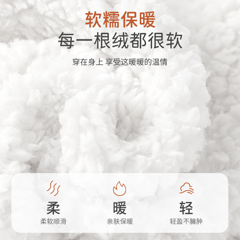 JR真维斯女装2025年冬季新款潮牌时尚百搭女款羊羔绒圆领卫衣 - 图0