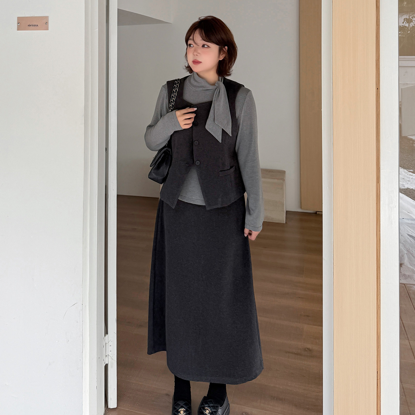 2025冬新款大码女装胖MM针织长袖T恤马甲半身裙三件套通勤套装,淘宝优惠券,粉丝福利购,淘宝优惠卷