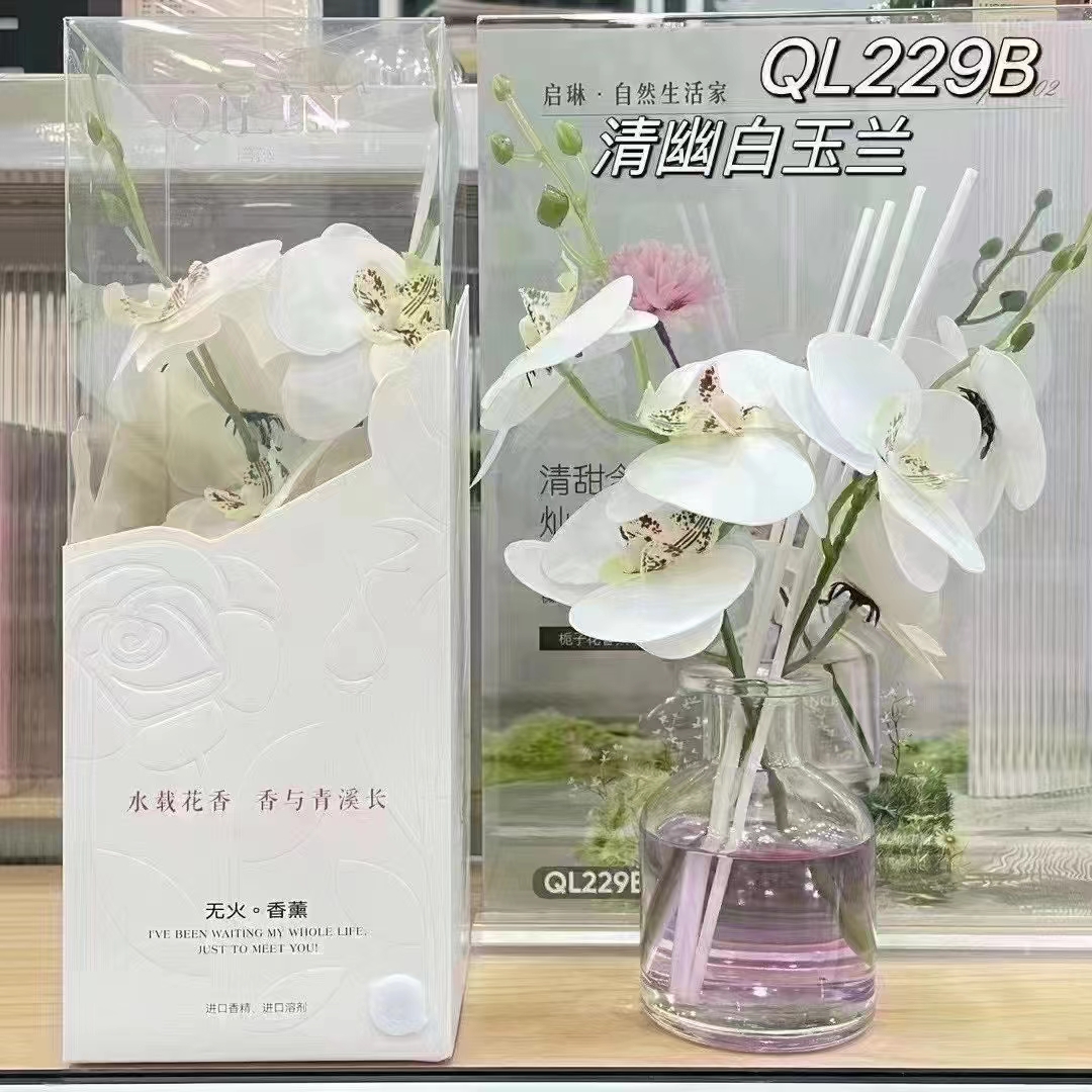 启琳栀子花液体香薰家用室内持久留香花卉摆件卫生间无火香氛清新 - 图0