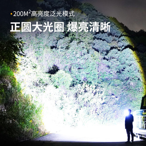 硕森头戴式强光头灯充电超亮手电筒100小时夜钓钓鱼专用超长续航-图1