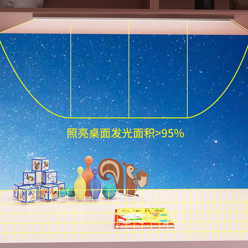 惠朵220v插电式书桌吸顶灯台灯护眼灯家用条长条学习专用书桌灯条 - 图0