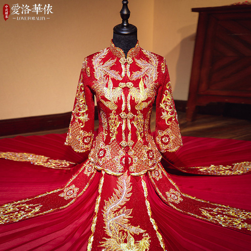 秀禾服2020新款秋冬结婚中式敬酒服 爱洛华依旗袍