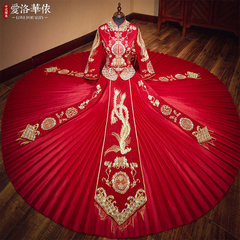 秀禾服2020新款秋冬秀禾新娘敬酒服 爱洛华依旗袍