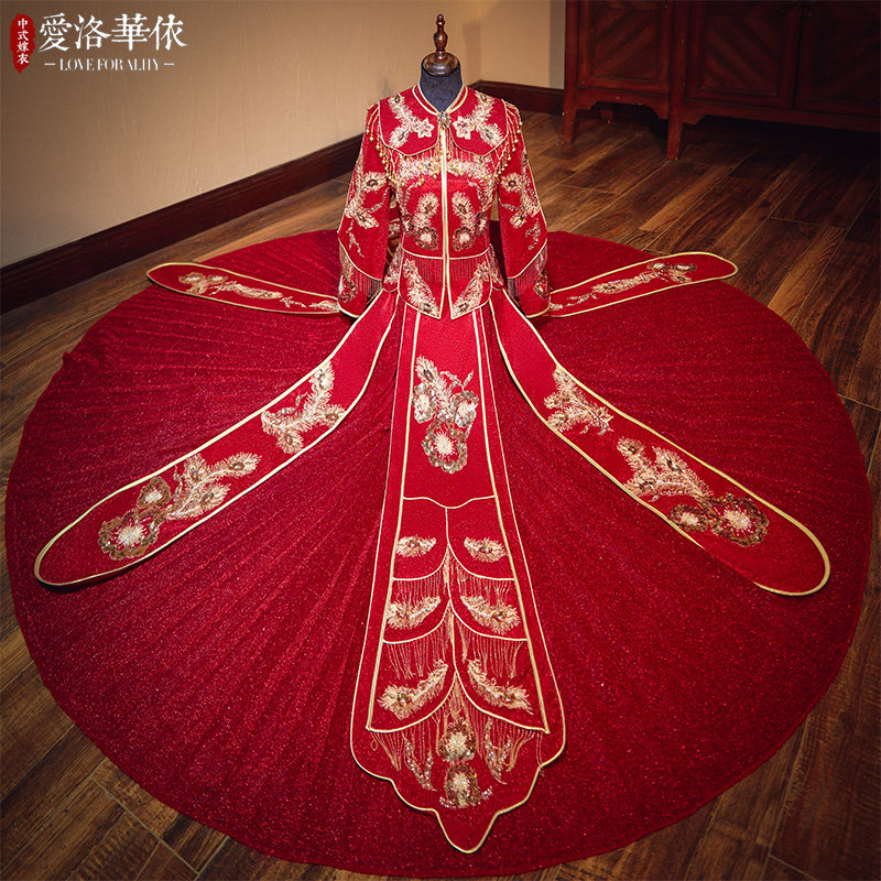 秀禾服2020新款秋冬结婚礼服秀婚纱 爱洛华依旗袍