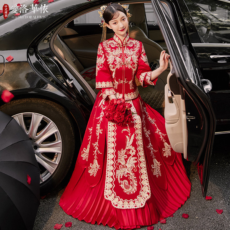 秀禾服2020新款秋冬中式修身敬酒服 爱洛华依旗袍