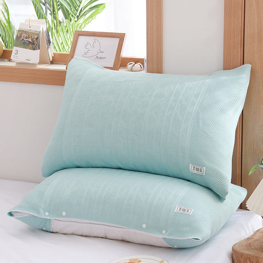 Paar Kissenbezüge aus Bambusfaser mit Anti-Rutsch-Kissenbezügen