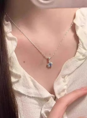 轻奢高级感蓝色星星项链