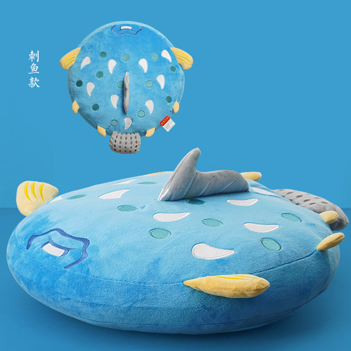 故宫 海错图系列抱枕 刺鱼印鱼 生日礼物创意抱枕 故宫官方旗舰店 - 图1