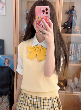 明日同学自制JK平角免打蝴蝶结领结水手服衬衣配件一件包邮