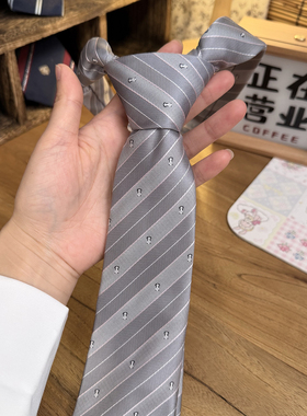 明日同学时尚领带JK日系条纹条纹制服红学院风潮流日式手打领带
