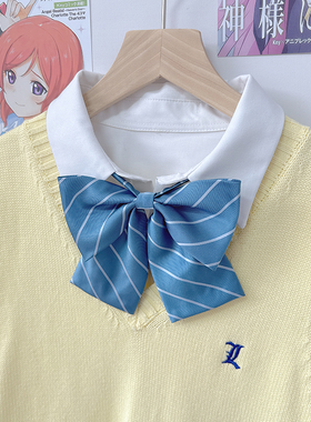 明日同学自制条纹日系校供感平角蝴蝶结领结 jk 水手服配饰包邮