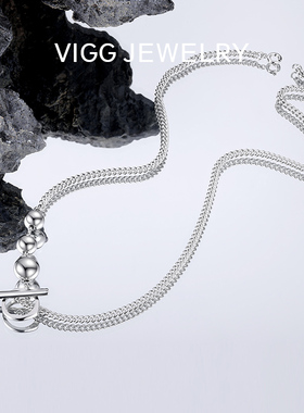 VIGG圆珠T扣链女简约轻奢小众