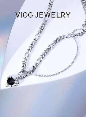 VIGG幻夜之心项链女原创甜酷个性