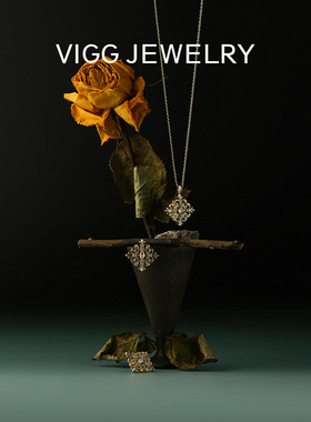 VIGG几何鸢尾纹项链女轻奢小众