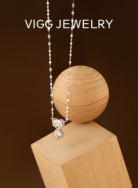 VIGG糖心项链女高级小众s925纯银设计感2025年新款潮时尚轻奢配饰
