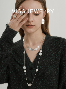 VIGG湖光长项链女小众高级设计感毛衣链2025年新款潮时尚百搭饰品