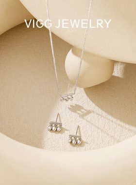 VIGG摇叶项链女轻奢小众设计2025年新款潮纯银高级感时尚百搭配饰