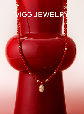 VIGG暖阳项链女高级感安可拉串珠2025年新中式轻奢时尚设计配饰品