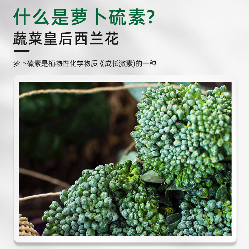 圣伯德SanctBernhard进口萝卜硫素 西兰花芽提取物胶囊60粒西兰花